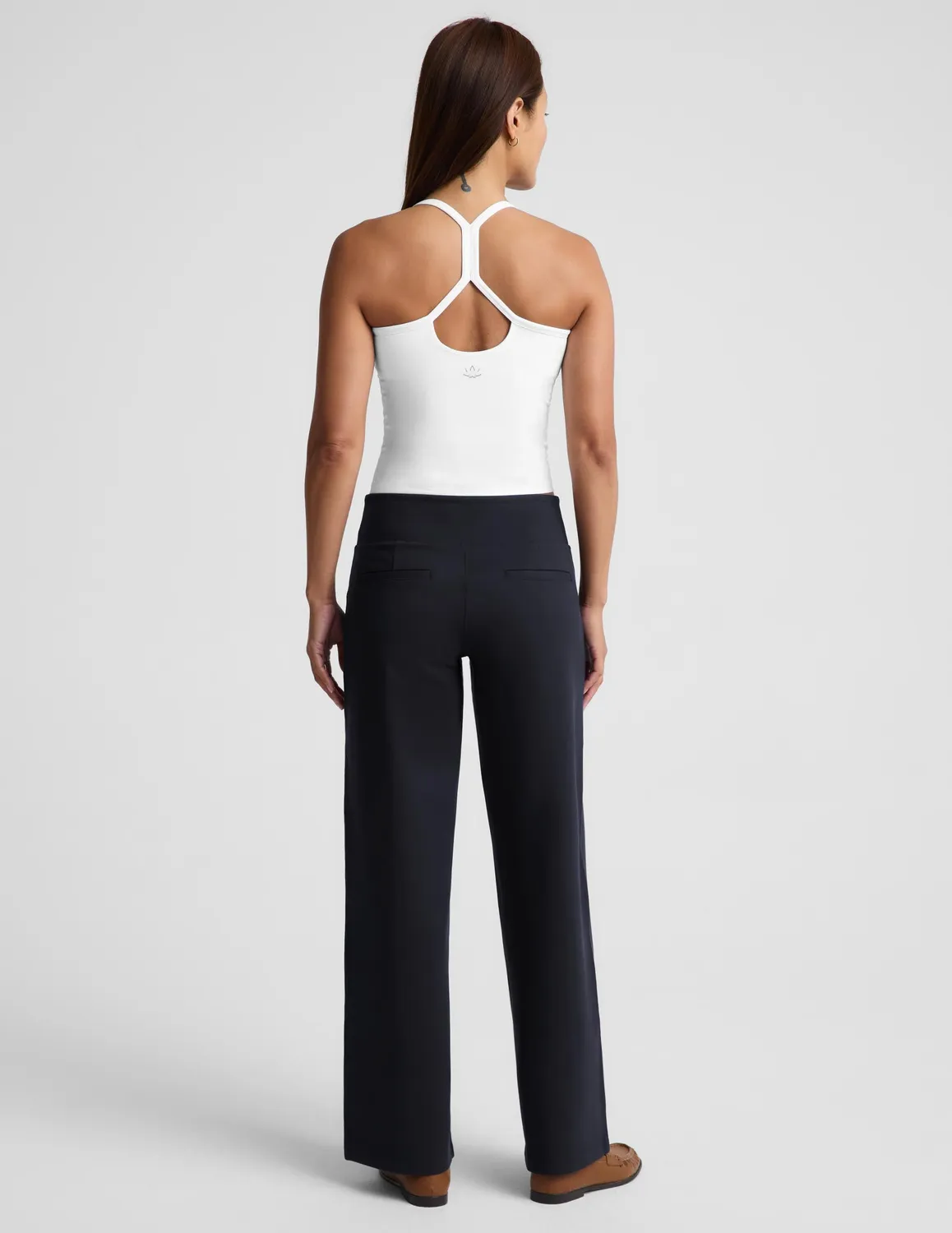 Beyond Yoga Ponte Straight Leg Pant byxor Darkest Navy struktur