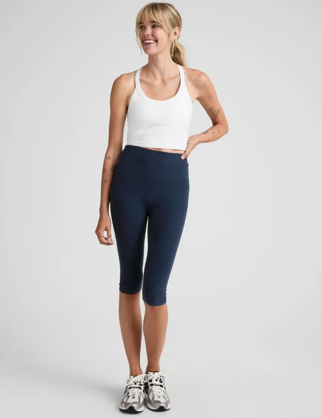 Beyond Yoga Spacedye Pedal Pusher capri Nocturnal Navy marin