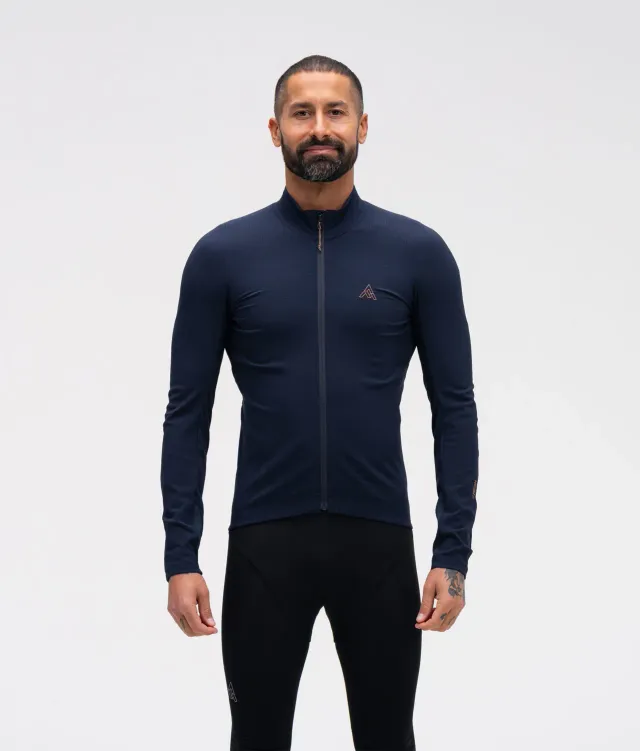 7MESH Tantalus Long Sleeve Jersey cykeltröja Classic Navy termisk