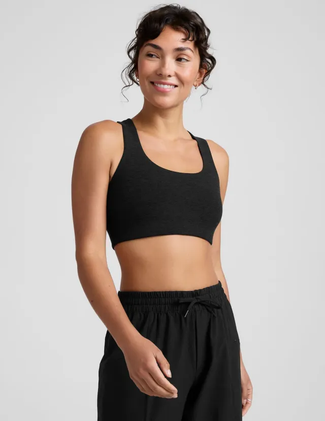 Beyond Yoga Spacedye Simplicity Long Line Bra 2.0 sportbh Darkest Night svart