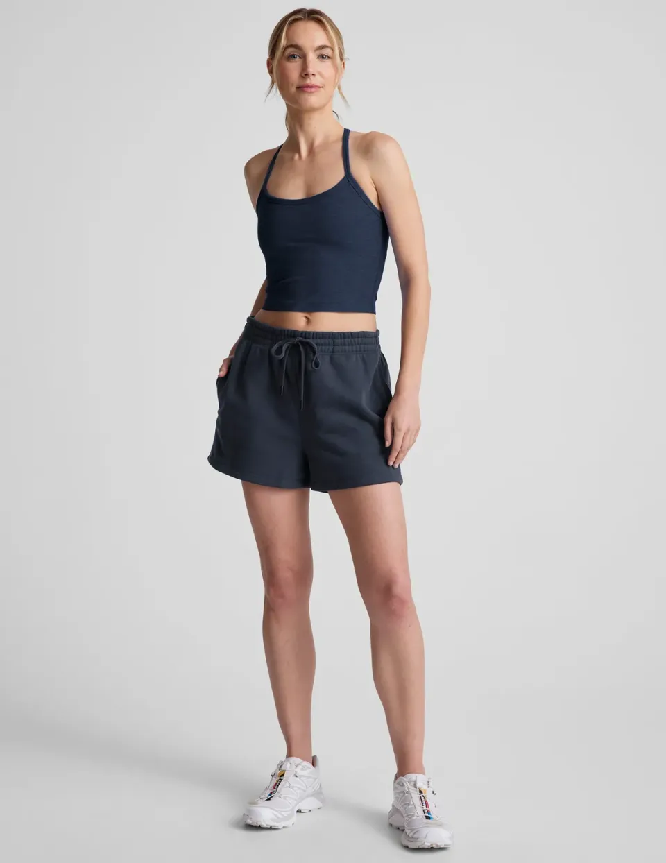 Beyond Yoga LuxeFleece Sweat Short mjukisshorts Nocturnal Navy