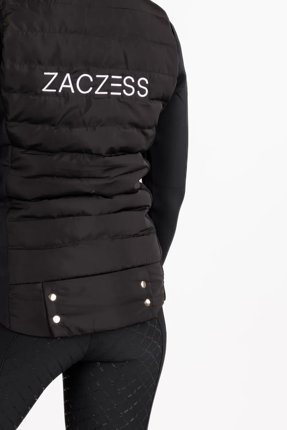 ZacZess Bormio Vest väst svart lång slimmad