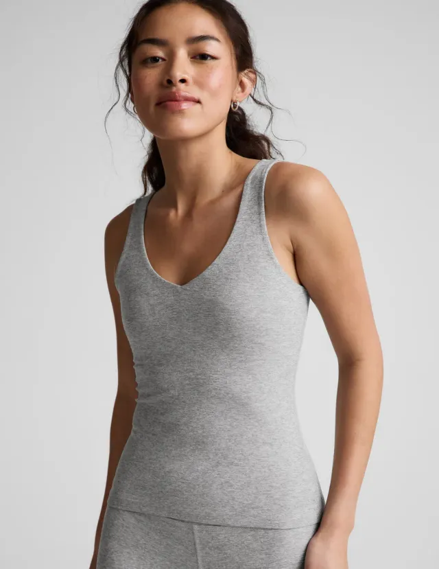 Beyond Yoga Spacedye Good Day Classic Tank linne Silver Mist inbyggd bh