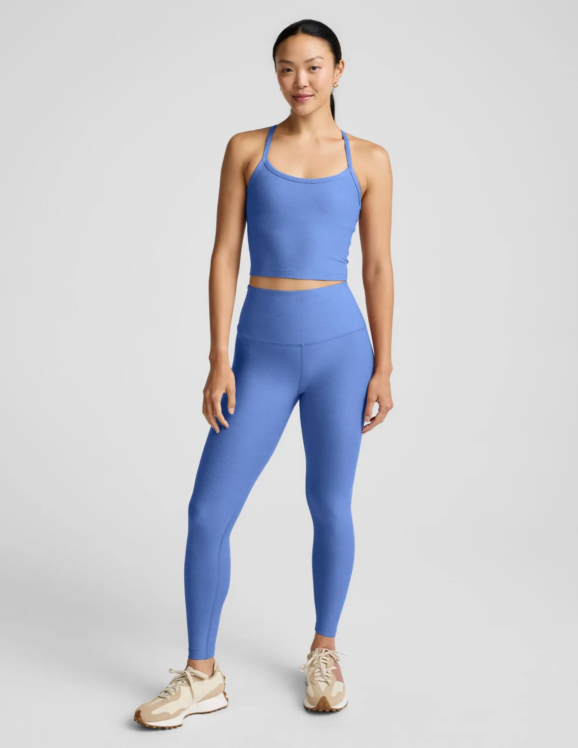 Beyond Yoga Spacedye Caught In The Midi High Waisted leggings Wild Flower Blue mjuk