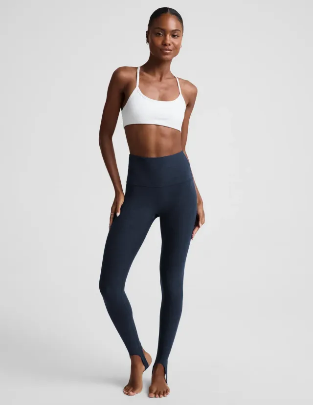 Beyond Yoga Spacedye Stirrup Midi Legging tights Nocturnal Navy hög midja