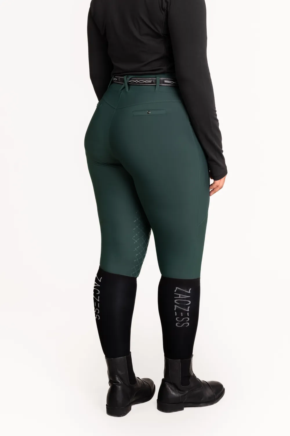ZacZess London Pine Hybrid ridleggings plus mörkgrön