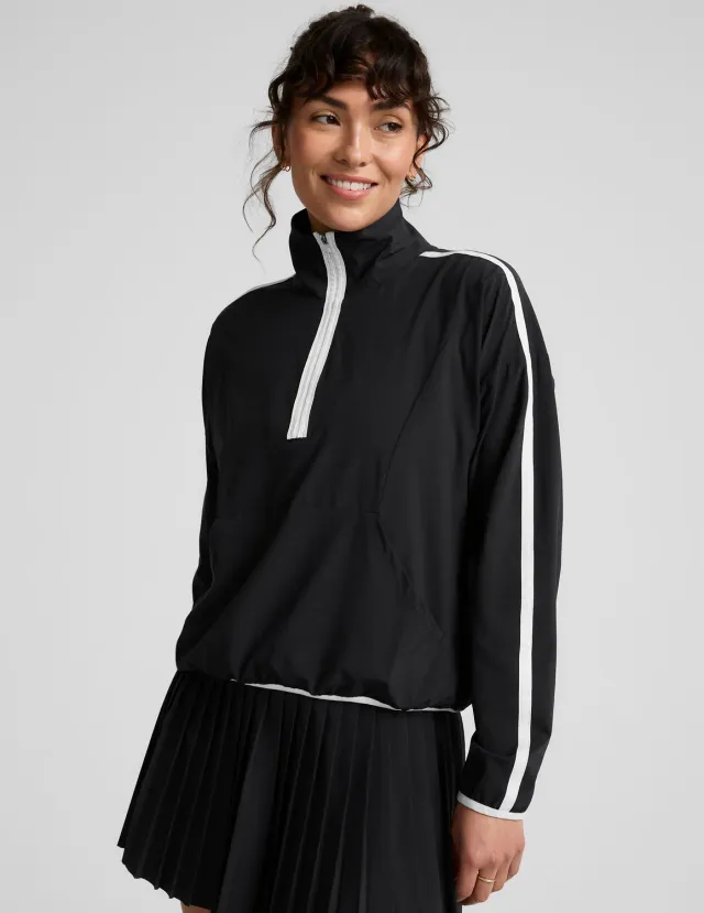 Beyond Yoga Stretch Woven Course Contrast pullover svart/vit