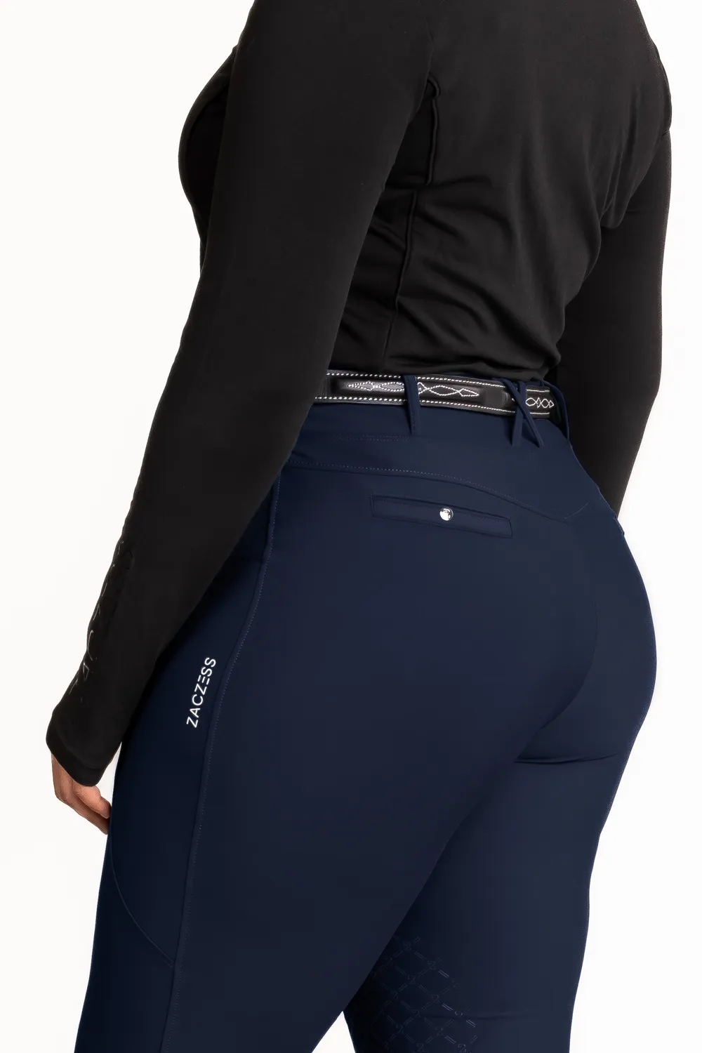 ZacZess London Navy Hybrid ridleggings plus marinblå