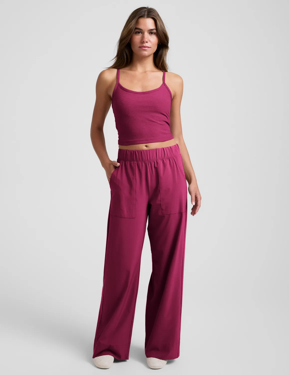 Beyond Yoga Easy Wide Leg Pant 29" byxor Sangria vida