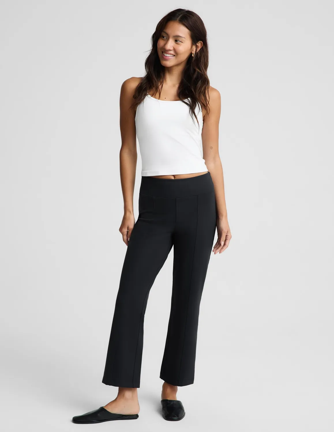 Beyond Yoga Ponte Kick Flare Pant byxor svart utsvängd