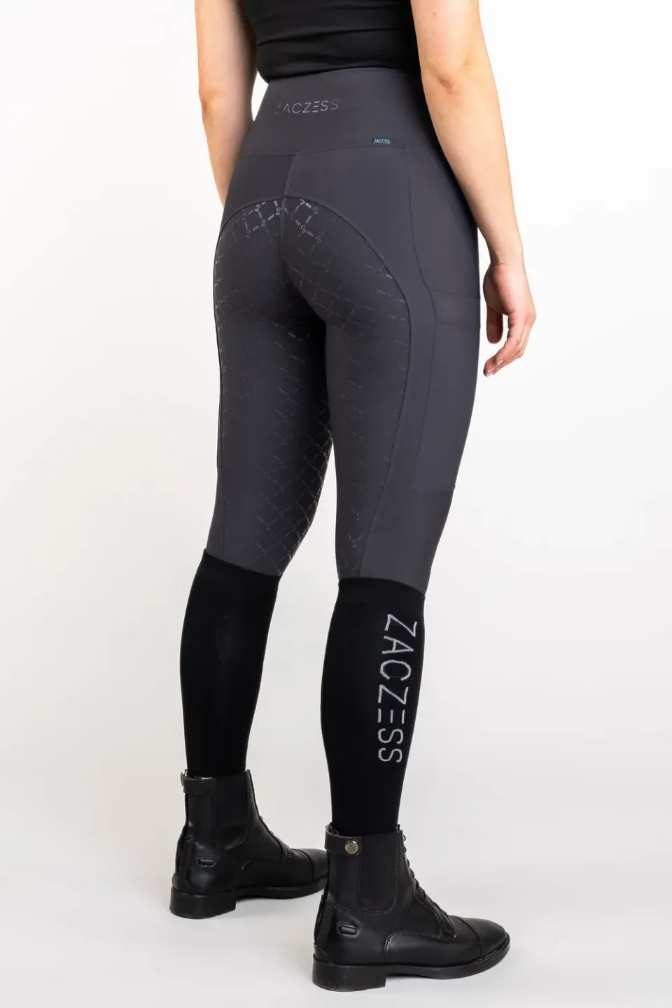 ZacZess Ohio ridleggings graphite full grip hög midja