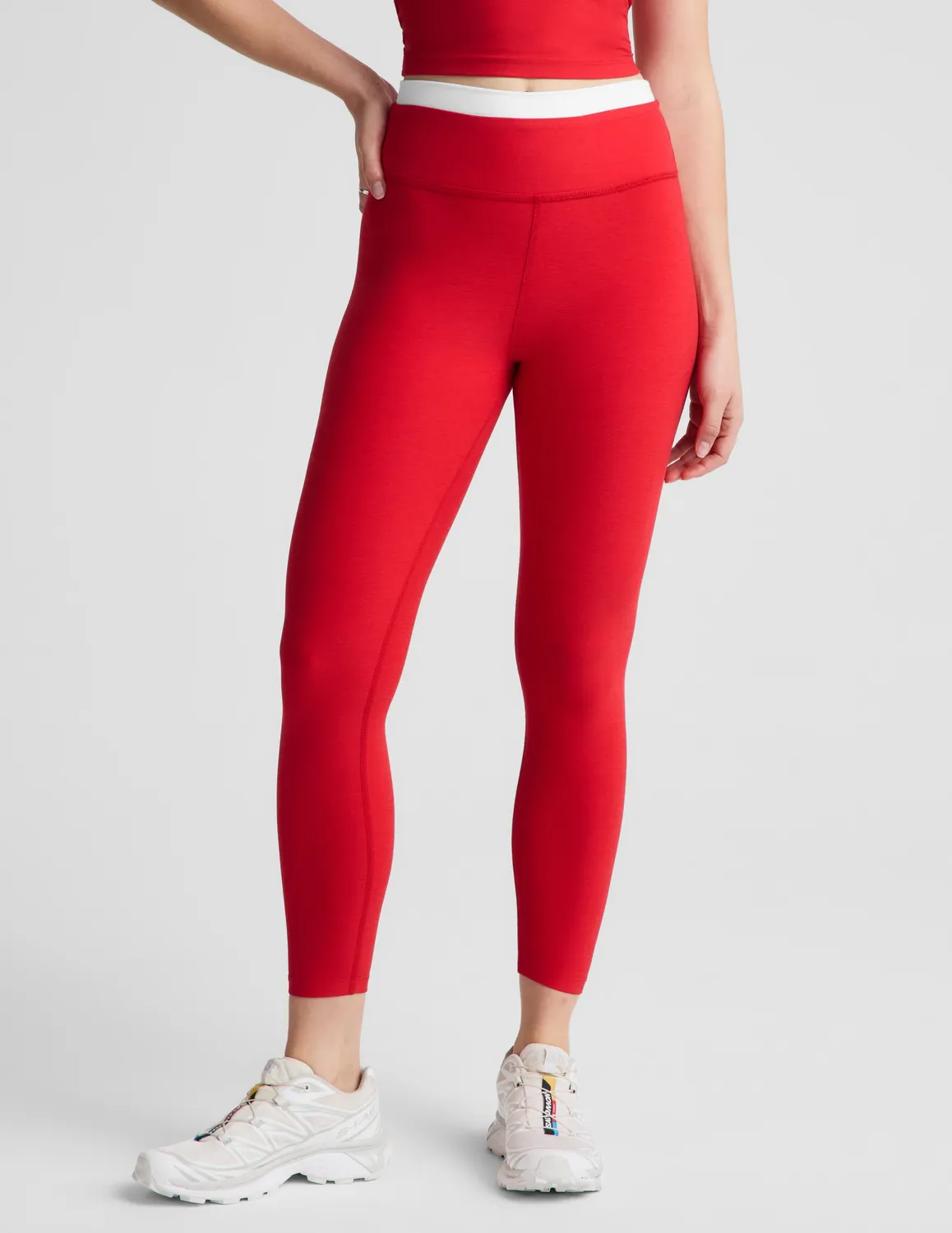 Beyond Yoga Spacedye Layered Midi leggings Candy Apple kontrast