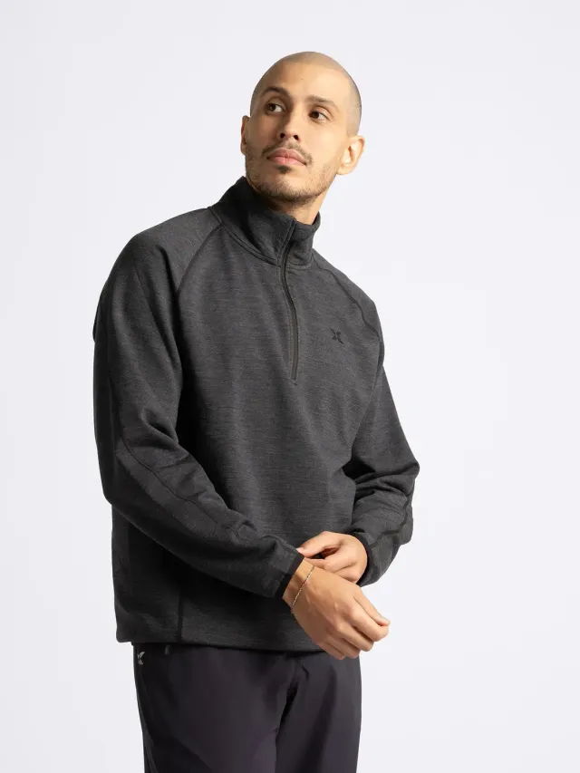 CROSS SPORTSWEAR Justin 1/2 Zip golftröja mid grey