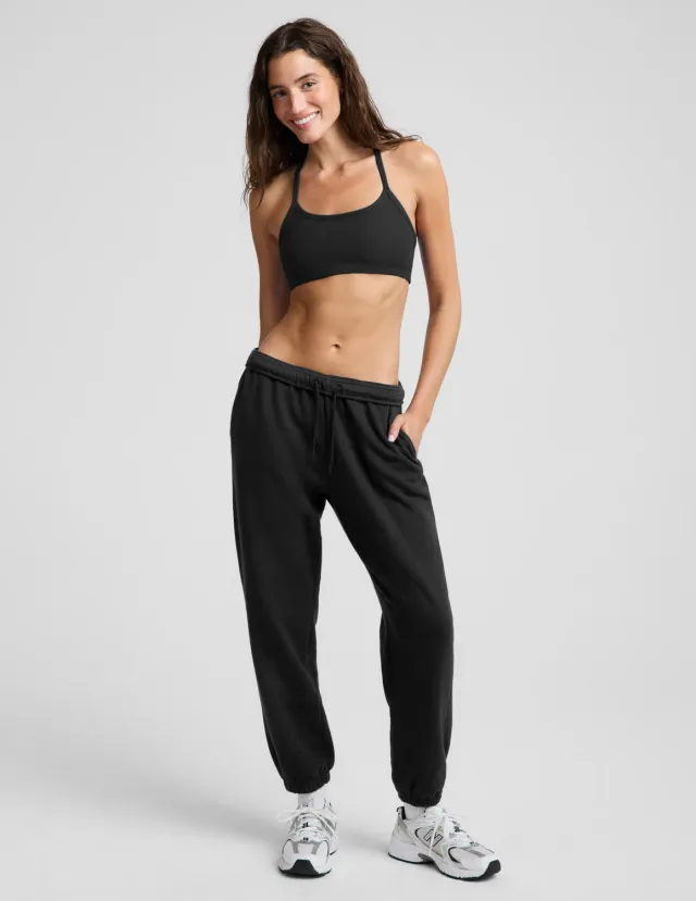 Beyond Yoga LuxeFleece 2.0 Jogger 26 mjukisbyxor svart bomull
