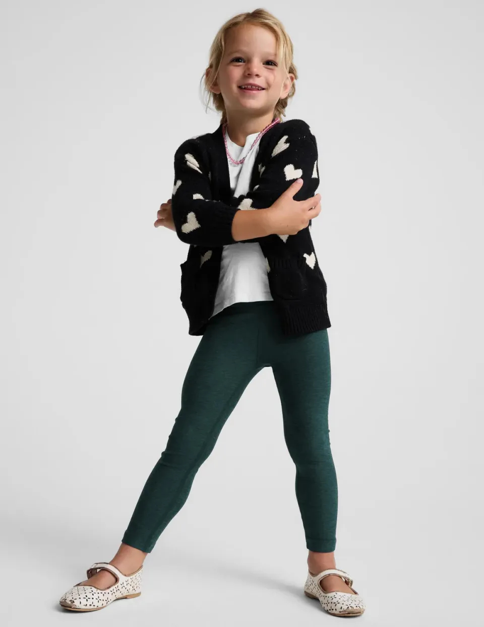 Beyond Yoga Spacedye Toddler Legging barnleggings grön tålig