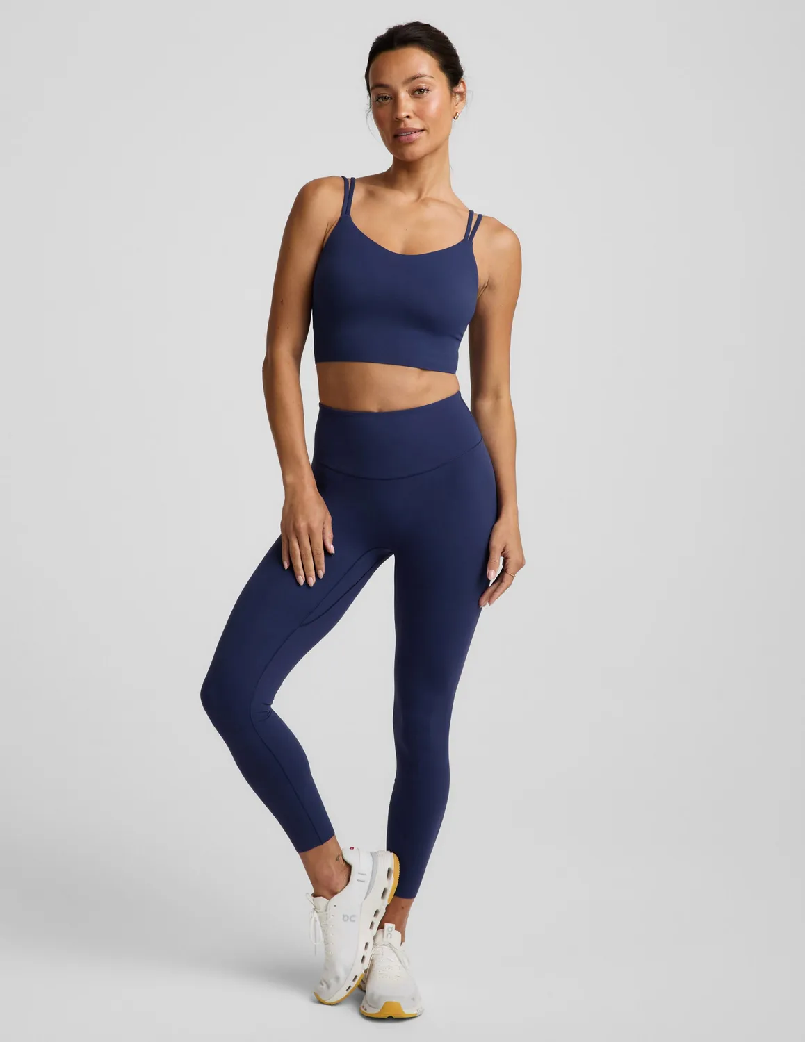 Beyond Yoga glowzone Strappy Cropped Tank träningslinne Deep Ocean