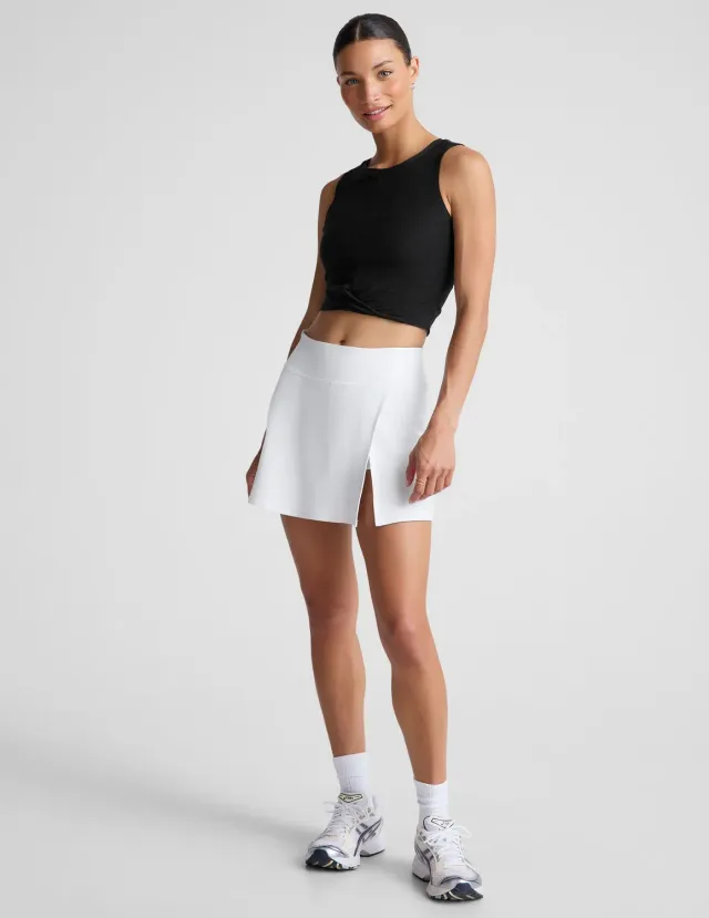 Beyond Yoga Spacedye Points Crossover Kjol Cloud White tenniskjol