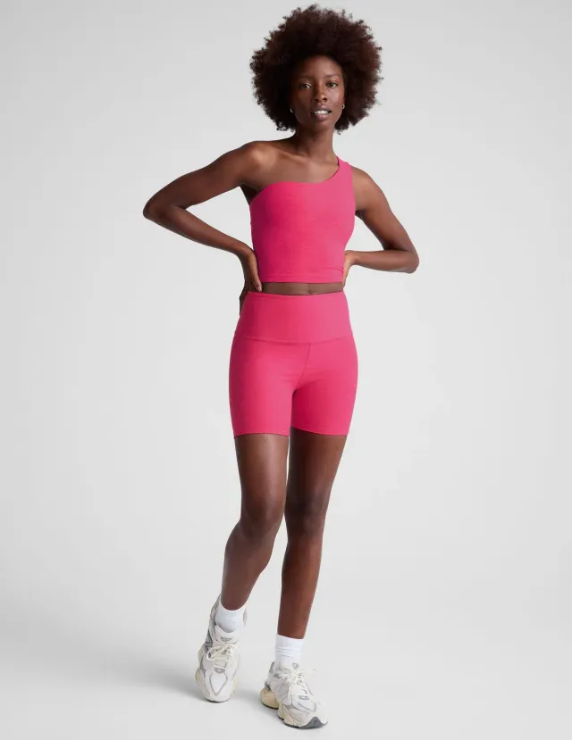 Beyond Yoga Spacedye Keep Pace 5" shorts Vivid Pink Heather