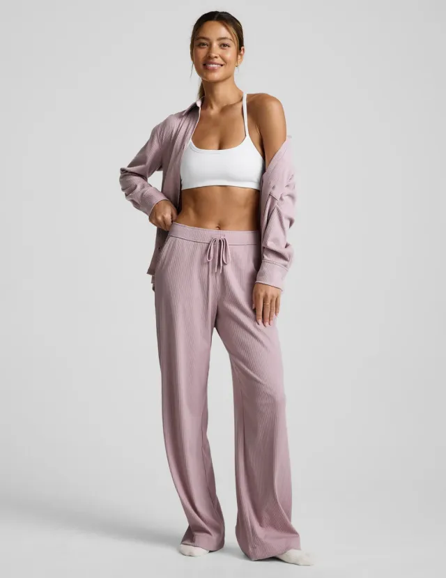 Beyond Yoga Breathe Easy Comfort Cord Pant byxor Pale Pink vida