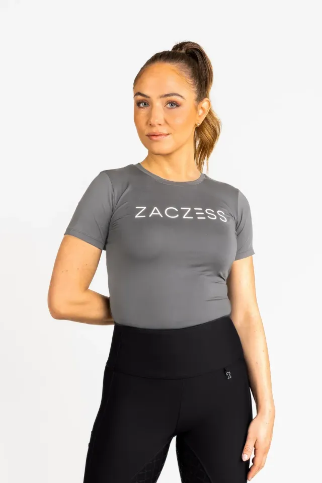 ZacZess Sofia Grey t-shirt grå snabbtorkande