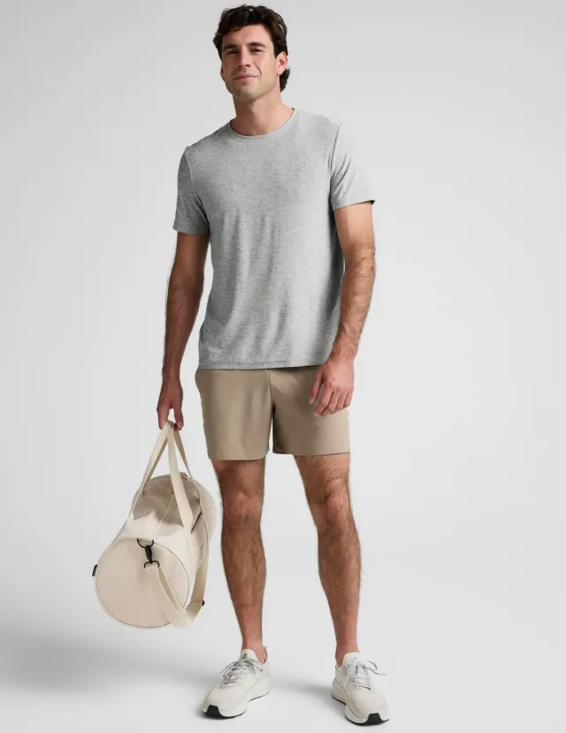 Beyond Yoga Pivotal 2.0 Men's Short 5" shorts herr Mushroom stretch