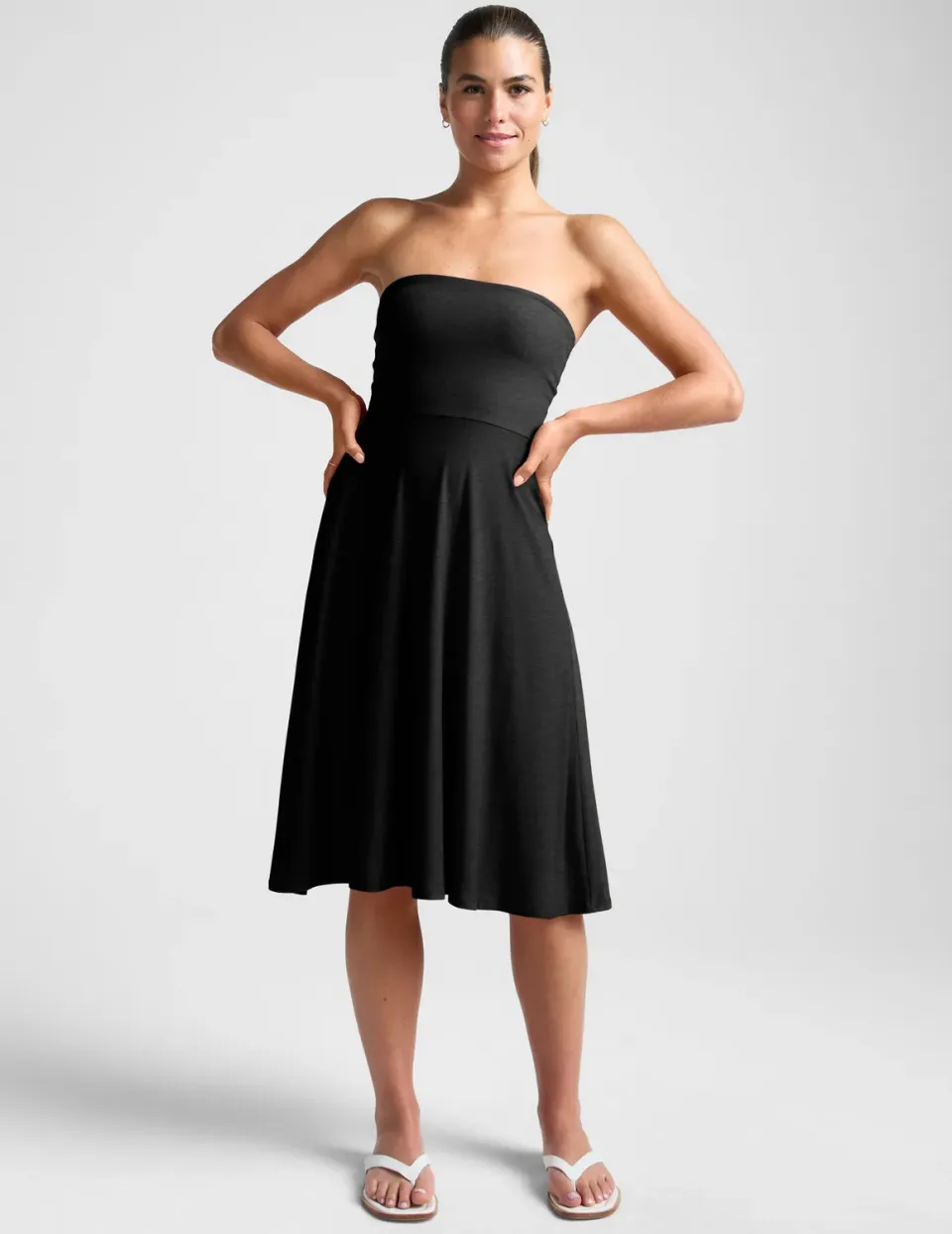 Beyond Yoga Featherweight Strapless klänning Darkest Night bh