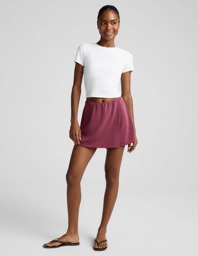 Beyond Yoga Luxe Sandwash skort Muted Mauve stretch
