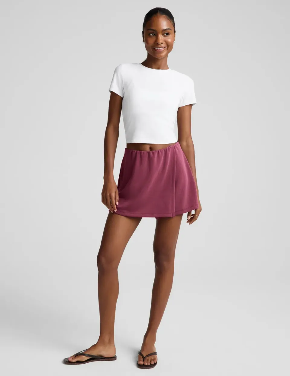 Beyond Yoga Luxe Sandwash skort Muted Mauve stretch