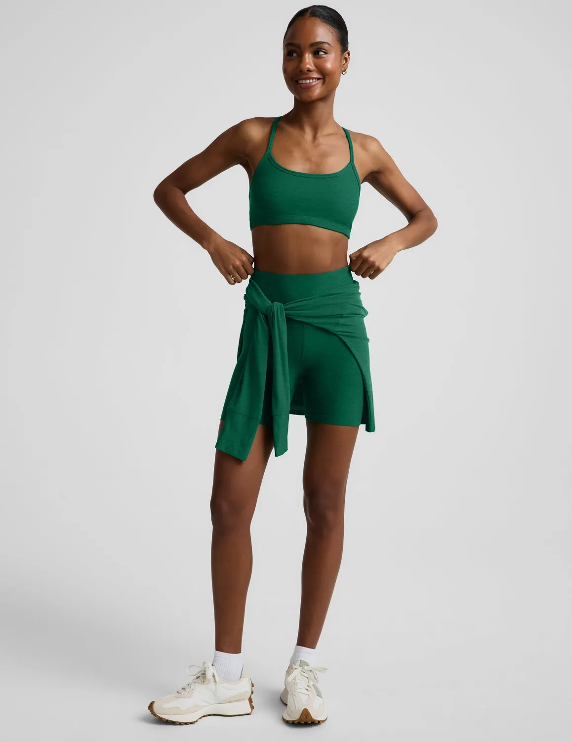Beyond Yoga Spacedye Keep Pace 5" cykelshorts Legacy Pine grön melerad