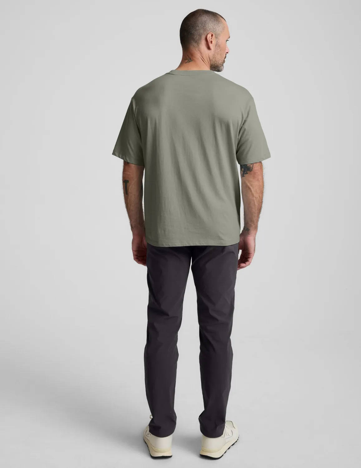 Beyond Yoga SoftKnit Cotton Tee t-shirt Grey Sage bomull herr