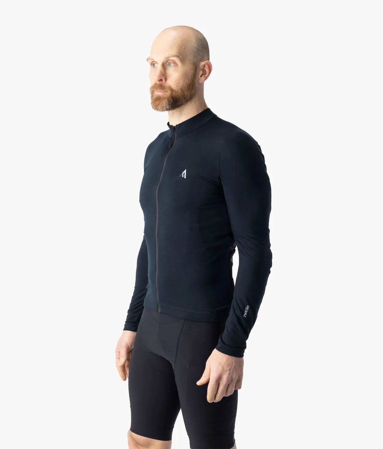 7mesh Ashlu Merino Long Sleeve cykeltröja Black merino