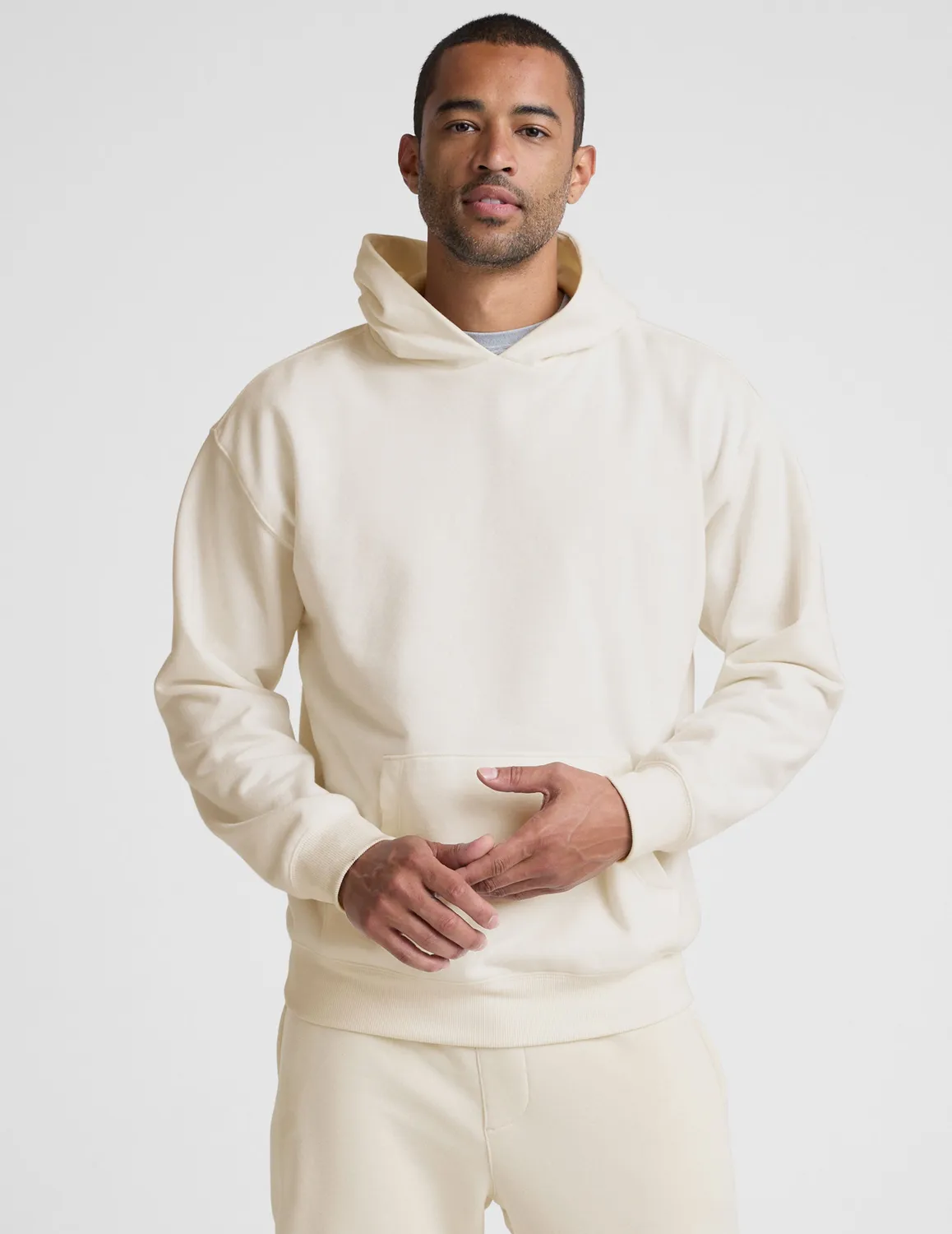 Beyond Yoga LuxeFleece Classic hoodie bone lös passform