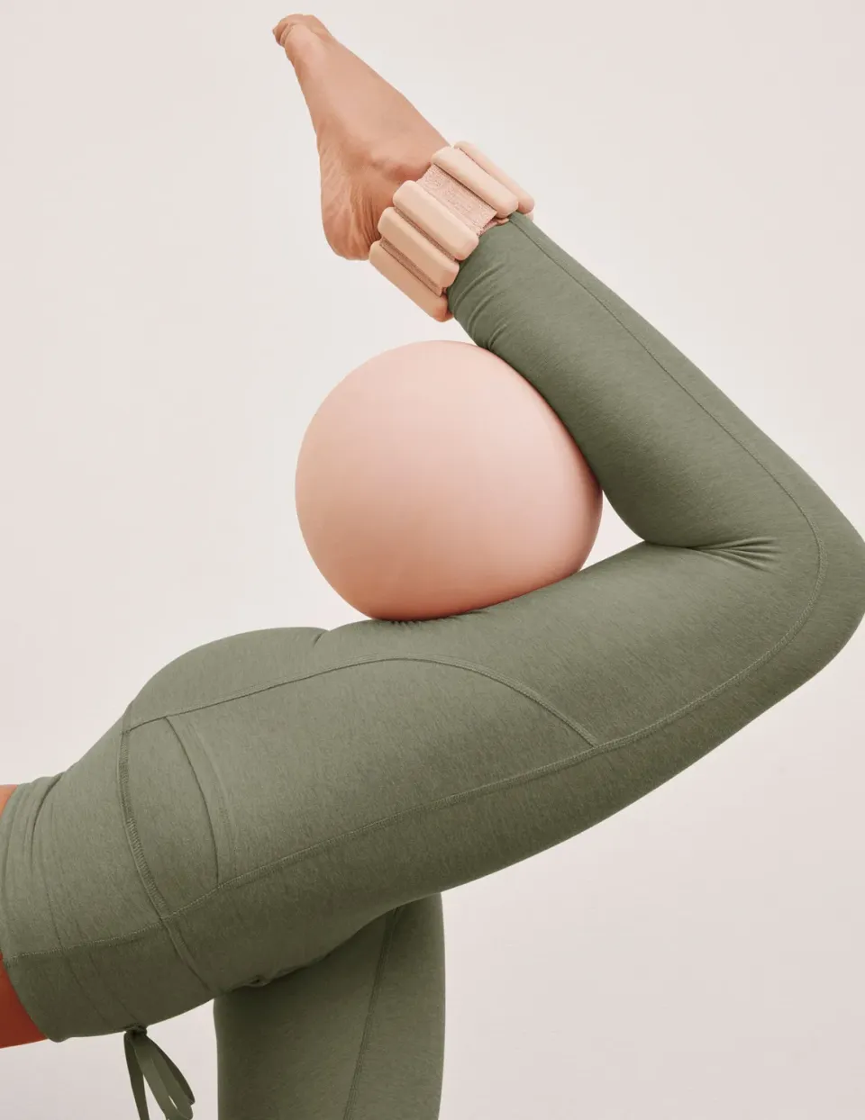 Beyond Yoga Spacedye Go Pocket Midi tights grågrön fickor