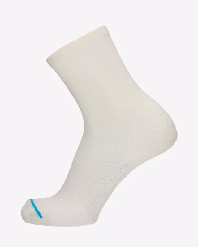 MB Wear Thor Bianco cykelstrumpor vit vadderade