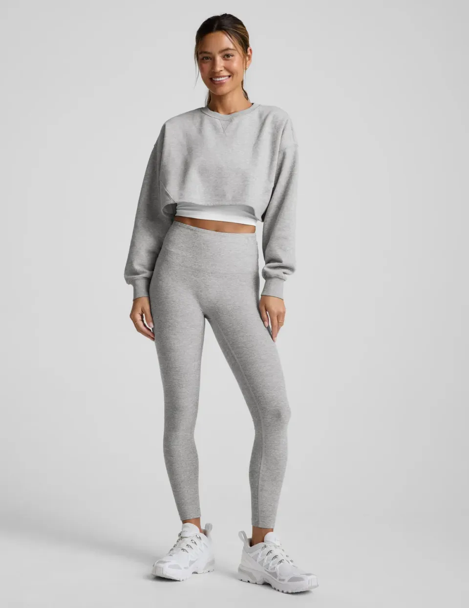 Beyond Yoga Spacedye No Front Seam Midi leggings grå