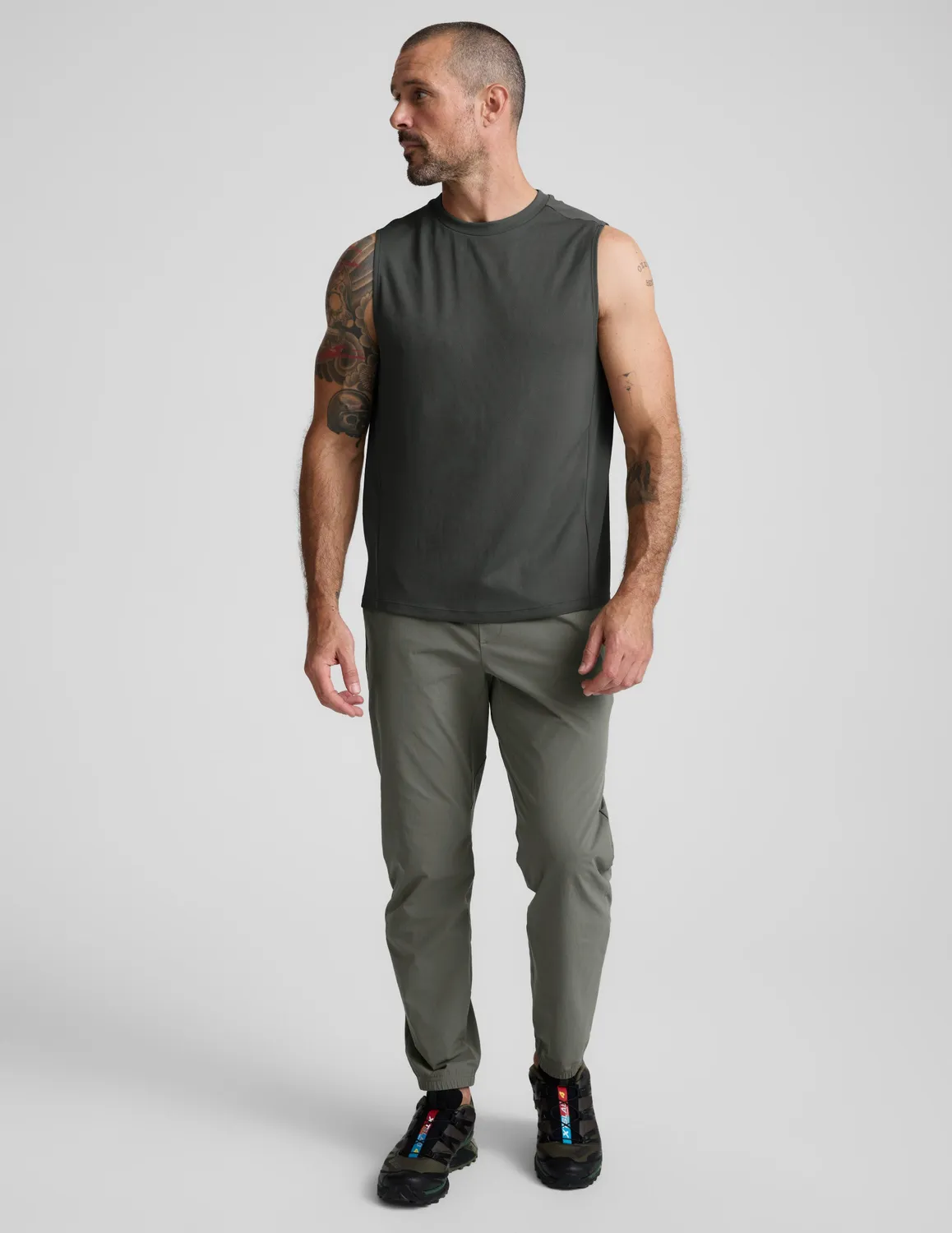 Beyond Yoga All In Active Tank linne slate green slim