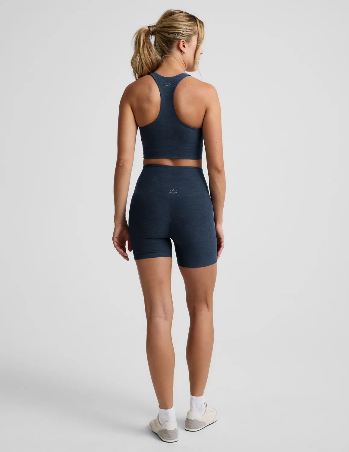 Beyond Yoga Spacedye Streamline 5" Shorts Nocturnal Navy mörkblå