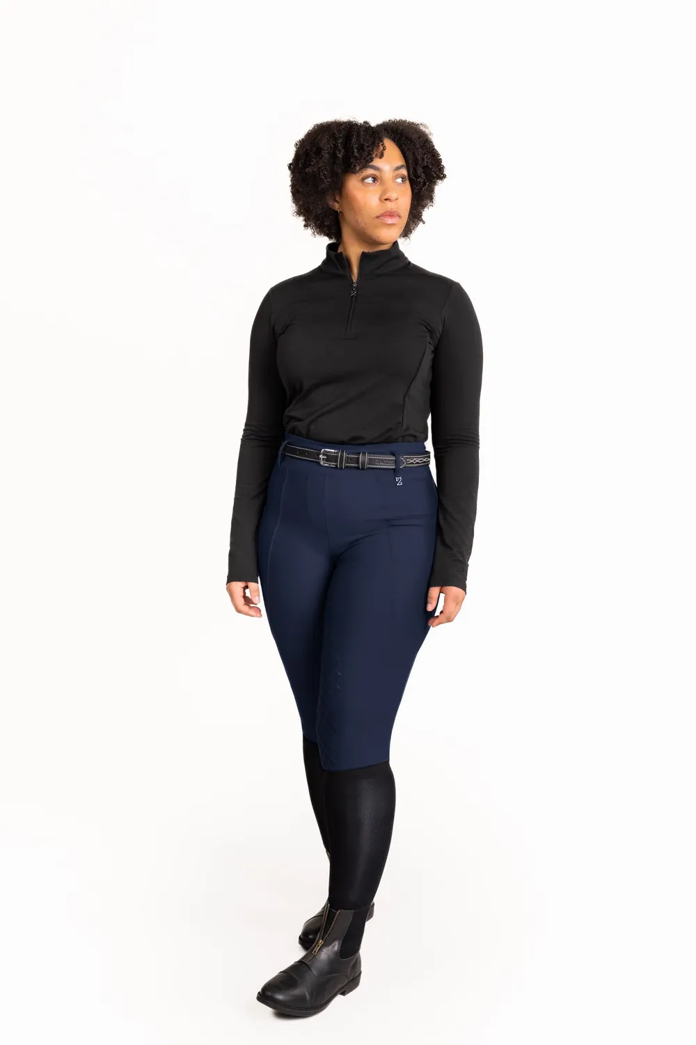 ZacZess London Navy Hybrid ridleggings plus marinblå