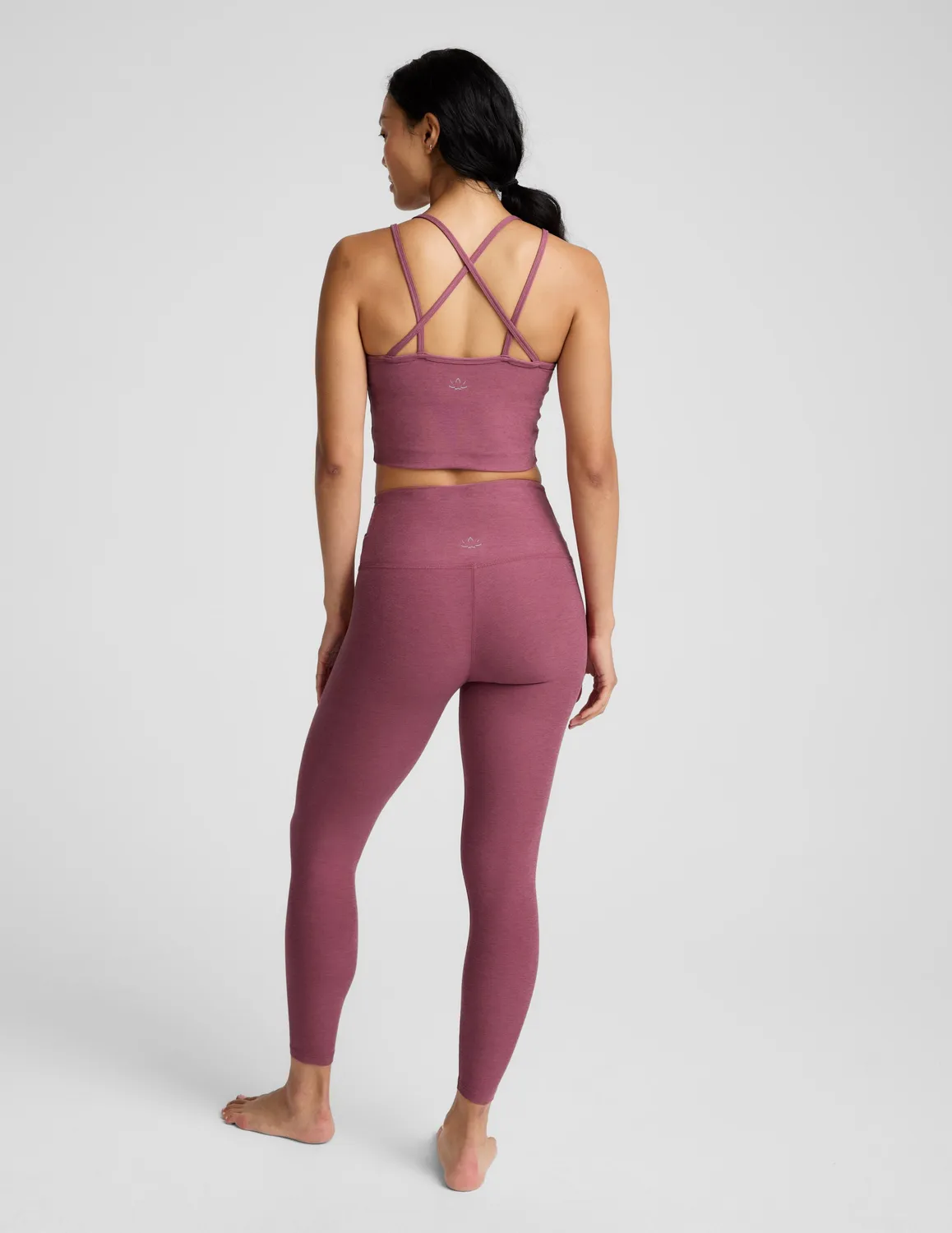 Beyond Yoga Spacedye At Your Leisure träningstights Smooth Mauve hög midja