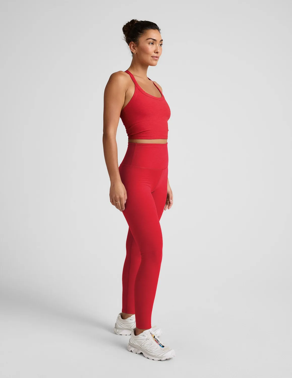 Beyond Yoga Spacedye Vitalize Full Length leggings chili red heather hög midja