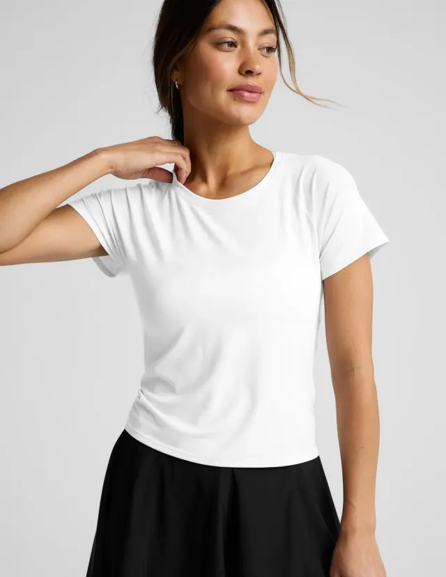 Beyond Yoga Breezeweight Active Short Sleeve Tee t-shirt vit lätt