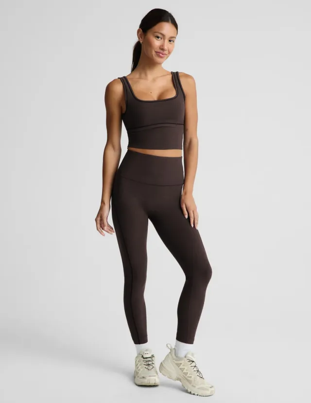 Beyond Yoga Spacedye Dynamic High Waisted Tights Dark Chocolate midi