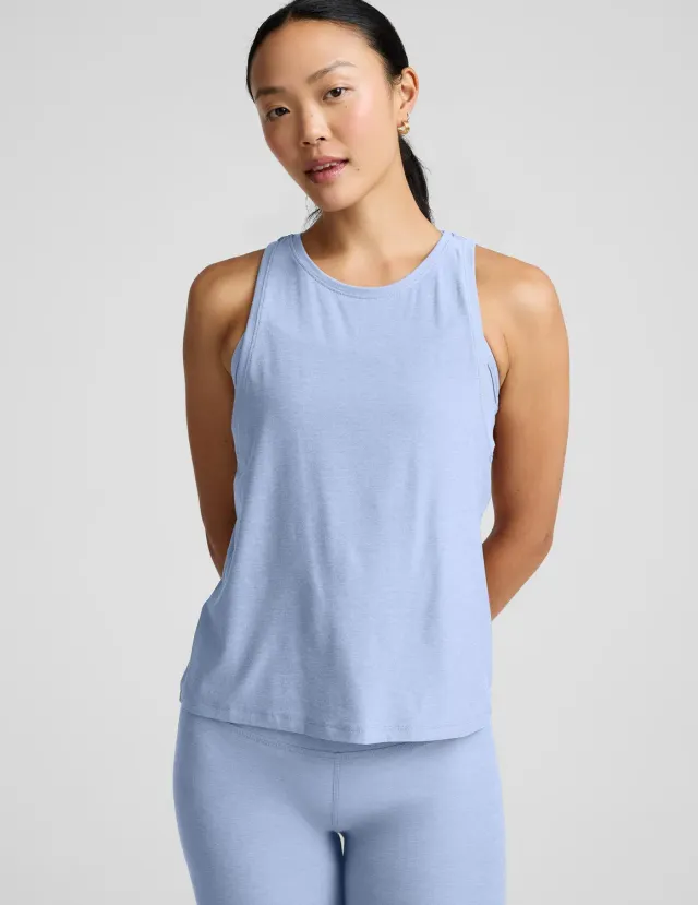 Beyond Yoga Featherweight Rebalance Tank linne Pastel Periwinkle lös