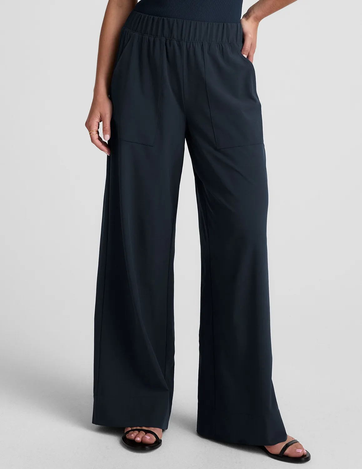 Beyond Yoga Easy Wide Leg Pant 29" byxor Nocturnal Navy vida