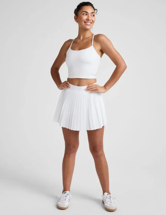 Beyond Yoga If You Pleats tenniskjol True White minikjol