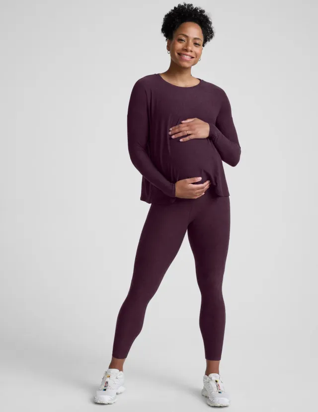 Beyond Yoga Spacedye Love the Bump midi leggings aubergine fickor