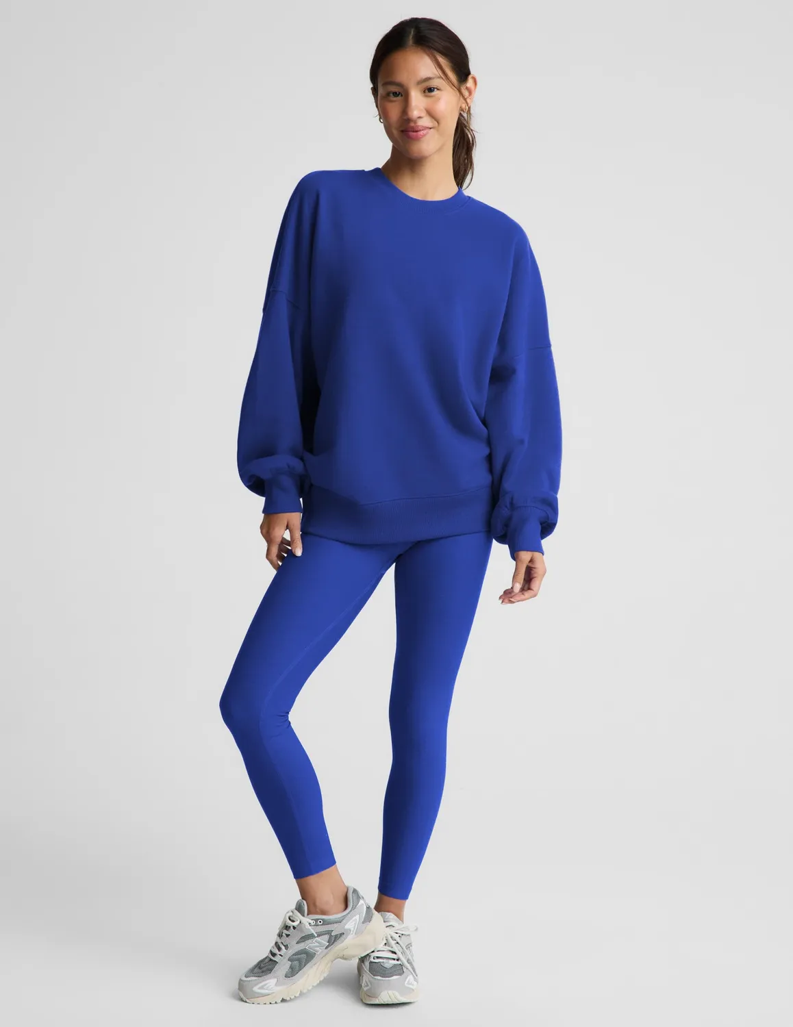 Beyond Yoga LuxeFleece 2.0 Oversized sweatshirt Ultra Blue bomull