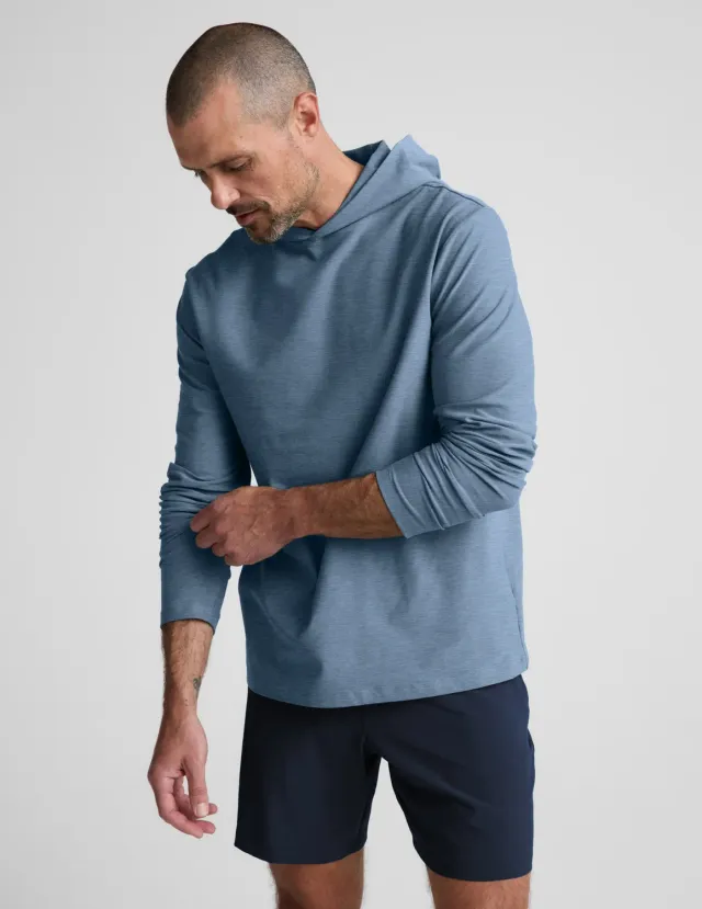 Beyond Yoga Spacedye Go-To hoodie Harbor Blue Heather slim fit