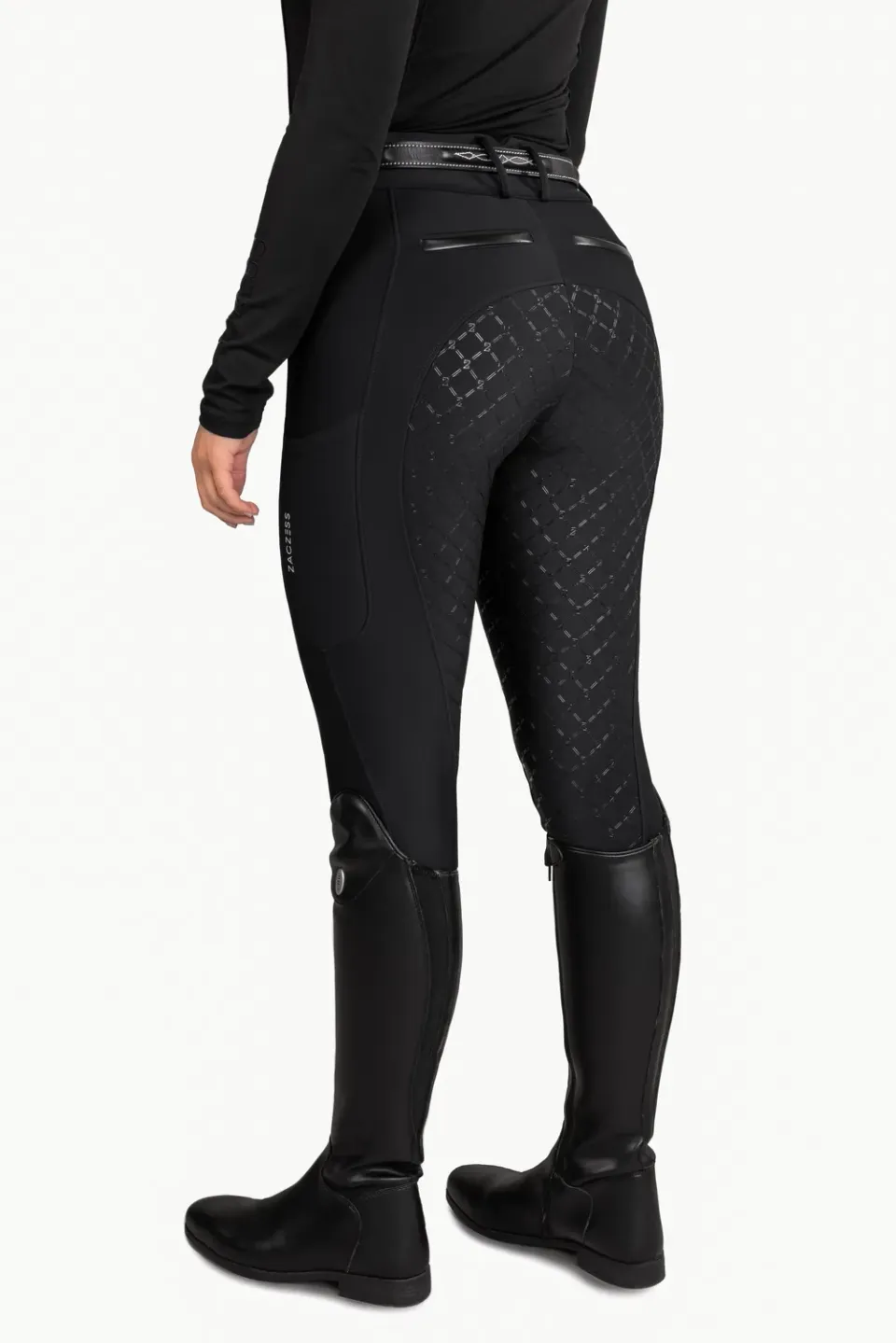 ZacZess Bombay Soft ridbyxor svart med mobilfickor stretch