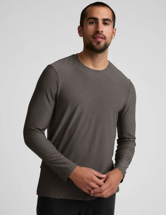 Beyond Yoga Always Beyond Long Sleeve Crew 2.0 tröja True Gray